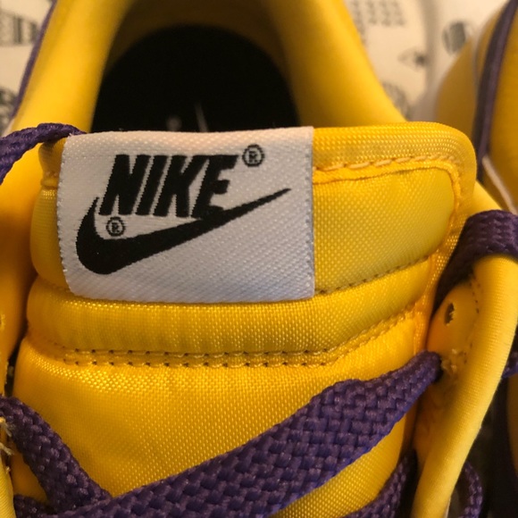 Nike Dunk Low Customized Los Angeles Lakers Shoes Size 10 - Picture 4 of 11